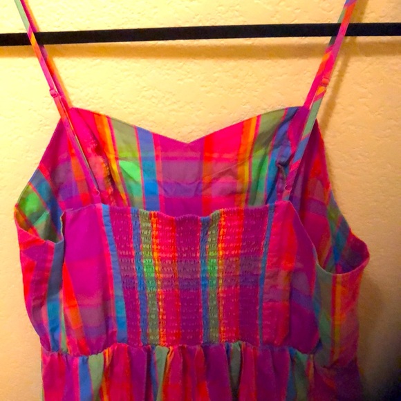 A NEW DAY VIBRANT MADRAS PLAID SUNDRESS • SPAGHETTI STRAPS • FISHTAIL HEM•SZ XXL - Picture 9 of 17